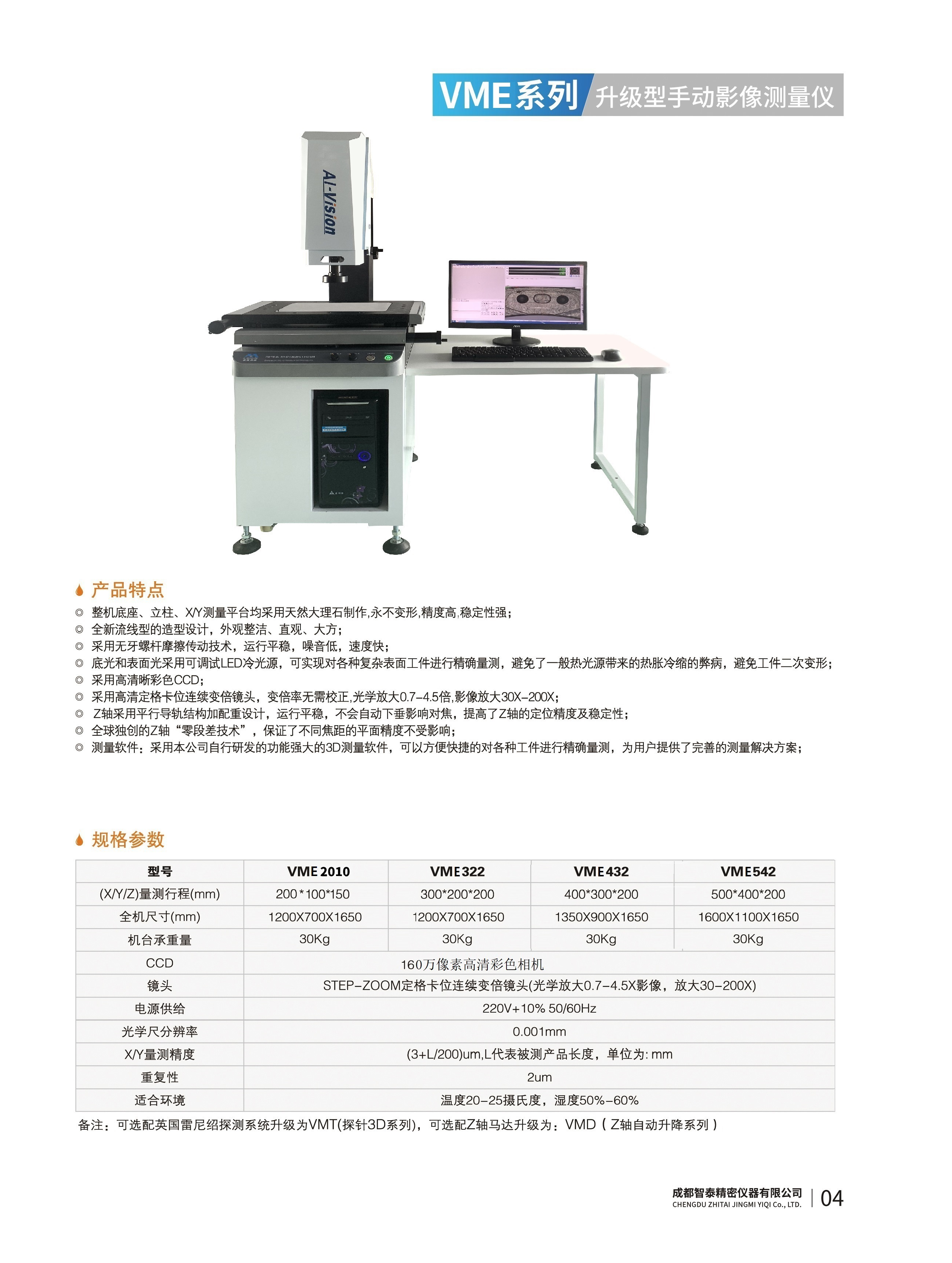 VME系列手動影像測量儀、二次元